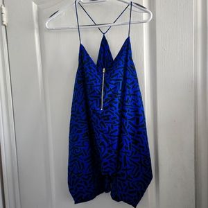 Geometric drape back top